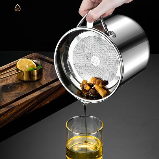 Контейнер для жира и бекона с сеткой 1,8 л, большой емкости, масляный фильтр, легко чистится, продуманный подарок