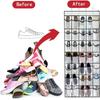12/24 Pocket Shoes Organizer Rack Hanging Bag Wall Mounted Shoe Holder Hanging Over the Door Behind Closet Organizer Storage Bag