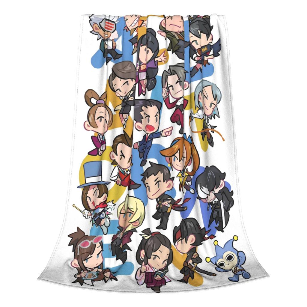 Судебная игра Ace Attorney Аниме Фланелевое одеяло Феникс Райт Одеяла для дома Спальни Легкое Тонкое Для улицы Дышащее