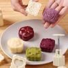 Mooncake Mold Mid-Autumn Festival Hand-Pressure Flower Moon Cake Mould Diy Hand Mooncake Pressure Fondant Decoration Tools