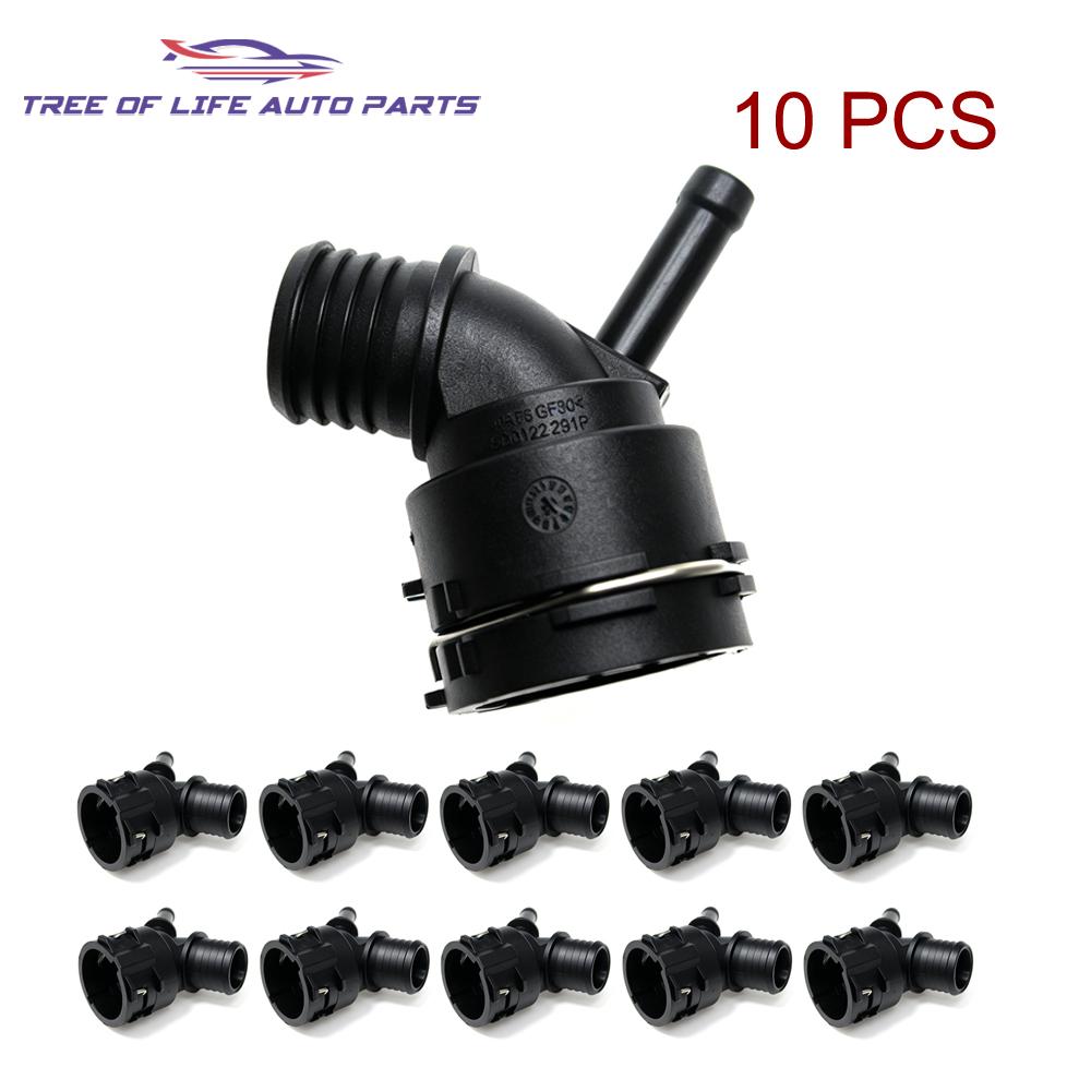 New Radiator Coolant Hose Connector For Skoda Octavia Superb Kodiaq Yeti Seat Leon Ibiza Ateca Tarraco 1.6TDI 2.0TDI 5QF122157B