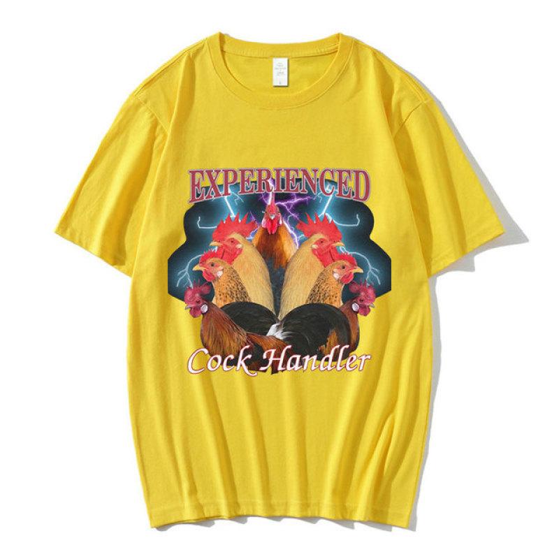 Забавная профессиональная футболка с рисунком курицы и петуха, мужские повседневные хлопковые футболки большого размера в стиле Харадзюку, уличная одежда