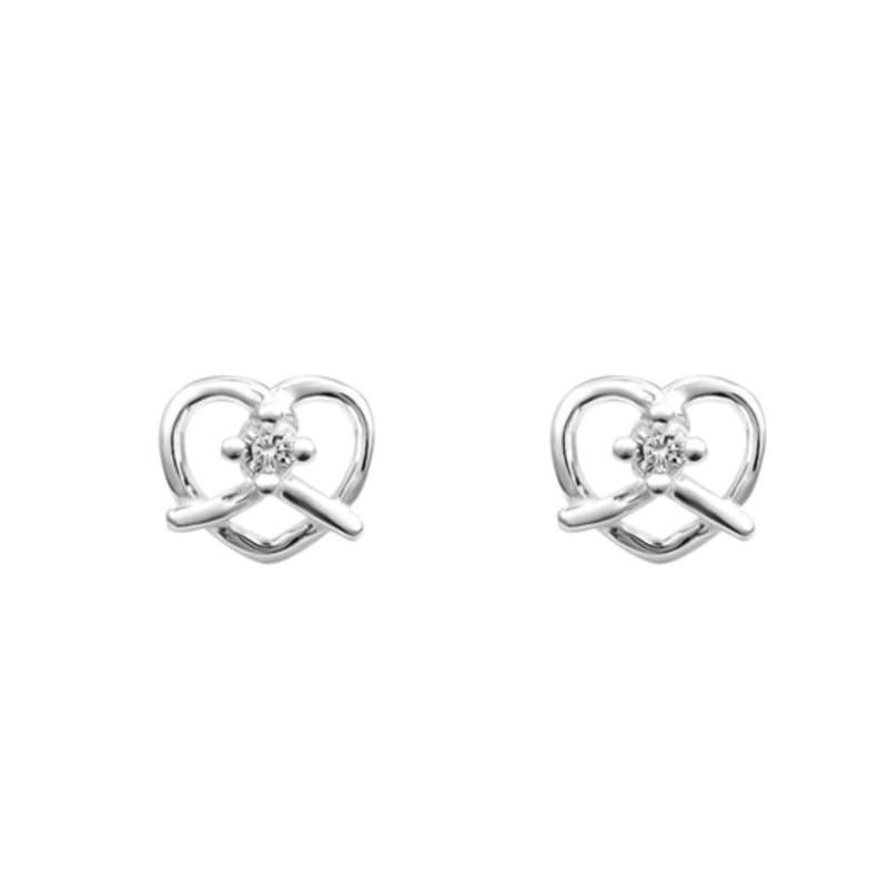 aora BASIC PRETZEL STUD EARRING #0014