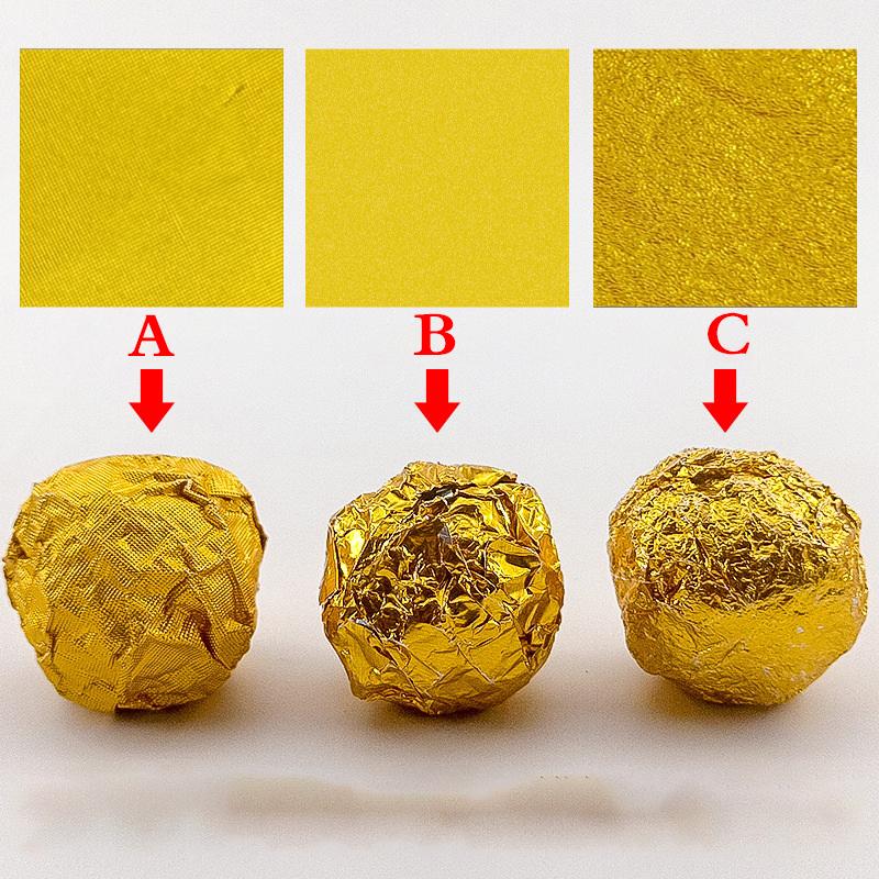 100 шт. Бумага для конфет Алюминиевая фольга Бумага для конфет Шоколадная обертка Золотая бумага