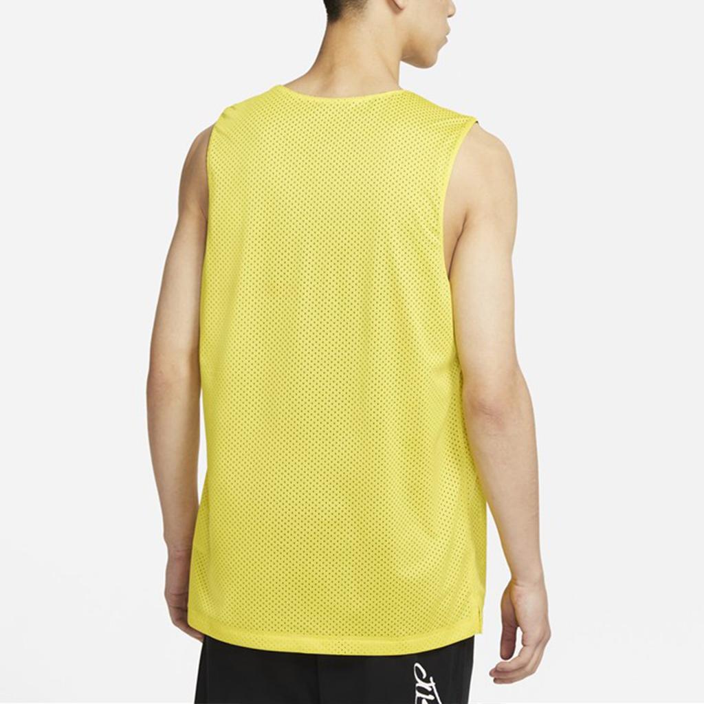 Nike Мужские майки Желтые V-образный вырез Умеренный прямой крой DA3029-731