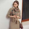 Winter Female Lattice Imitation Cashmere Scarf Autumn and Winter Thick Fashion Warm Wild Scarf Shawl Female Poncho Stoles