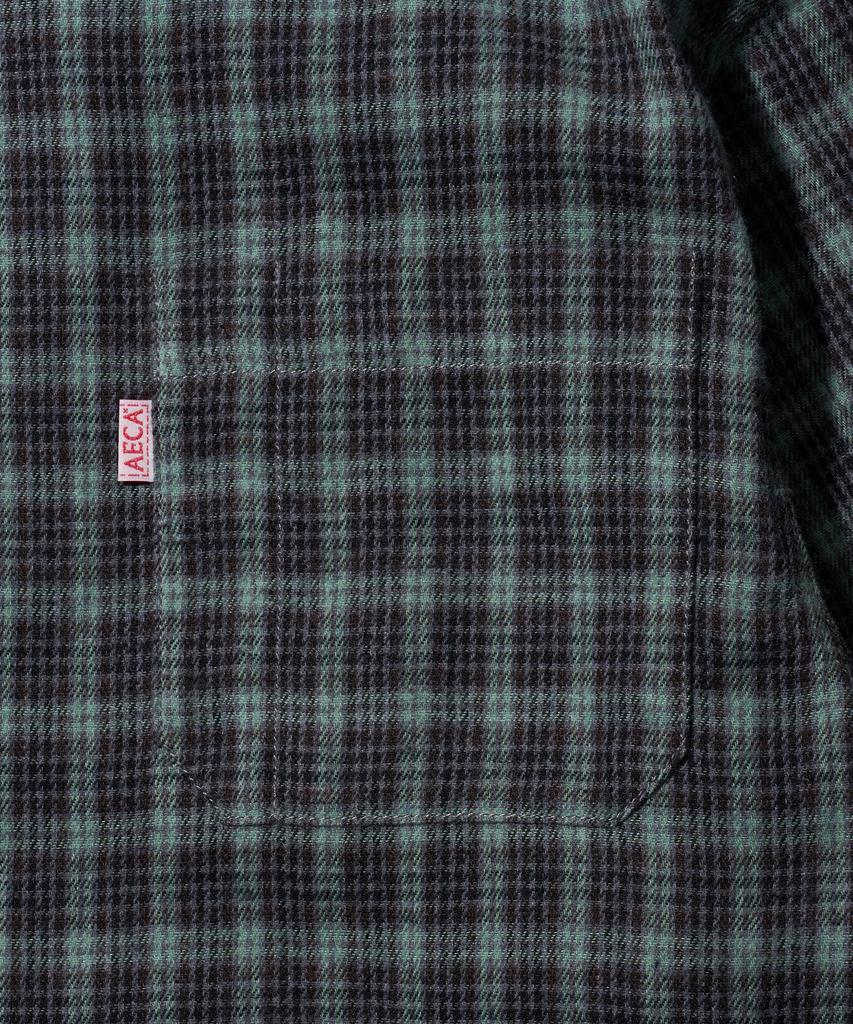 AECA Glen Check Pocket Shirts-Green