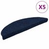 VidaXL Self-adhesive Stair Treads 5 Pieces 56 X 17 X 3 Cm Navy Blue Semicircular 149694