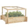2-In-1 Wooden Greenhouse Planter Box - Natural