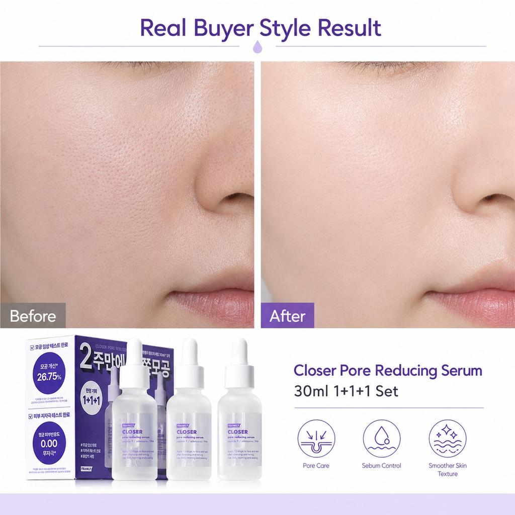 frankly Closer Pore Reducing Serum 30ml 1+1+1 Set