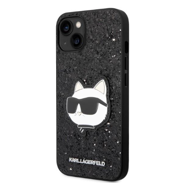 Karl Lagerfeld KLHCP14MG2CPK iPhone 14 Plus / 15 Plus 6.7" black/black hardcase Glitter Choupette Patch