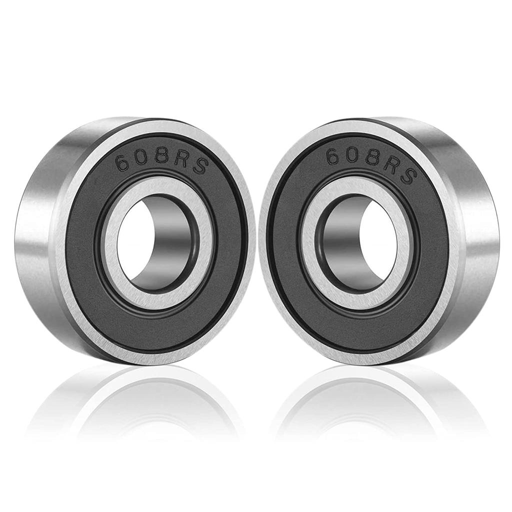 10PCS 608 2RS /608ZZ Ball Bearings – Bearing Steel and Double Rubber Sealed Miniature Deep Groove Ball Bearings