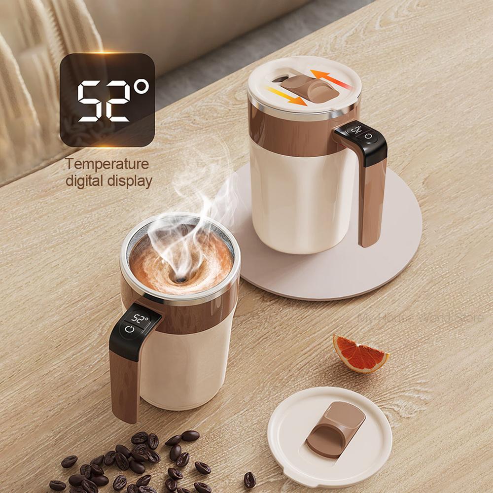 Xiaomi 400ML Self Stirring Coffee Mug with Temperature Display Stainless Steel Mixer Rechargeable Automatic Stirring Cup with Lid