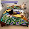 3pcs Peacock Feather Duvet Cover Set - Includes 1 Duvet Cover and 2 Pillowcases, No Quilt Core, All-Season Home Decor yy251111084