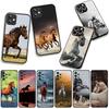 Cover Running Wild Horse Black for Motorola Moto G04 G13 G14 G22 G23 G20 G32 G34 G35 G64 G82 G84 G53 G60 G72 E14 E15 E13 Case