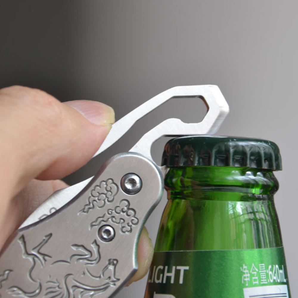 Portable Stainless Steel Shape Knife Camping Outdoor Survival Tools Foldable Mini Keychain Pocket Fold Knife Opener Dropshipping