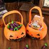 Trick or Treat Halloween Candy Bag Cloth Stuffed Cotton Tote Bags Pumpkin Candy Bucket  Children