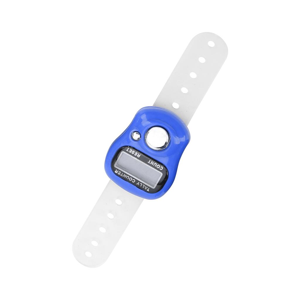 Электронный счетчик пальцев с обнуляемым 5-разрядным ЖК-дисплеем, ручной счетчик для молитв и ходьбы, темно-синий