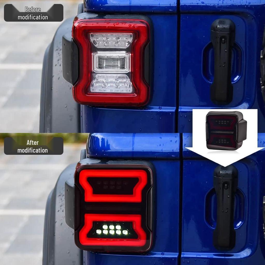 Светодиодный задний фонарь в сборе для JEEP Wrangler JL 18-24 - Улучшенные задние фонари с дневными ходовыми огнями и динамическими указателями поворота