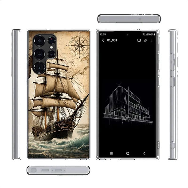 Чехол-кобура с компасом и картой для Samsung Galaxy S26 Ultra S25 Edge S24 S23 FE S21 Plus S20 S22 S10, чехол для телефона, TPU, Capa, Shell S