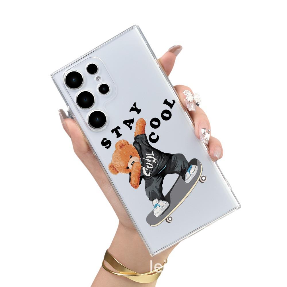 Чехол для телефона Samsung S23A55 Cute Cool Bear с полным покрытием объектива и защитой от падений