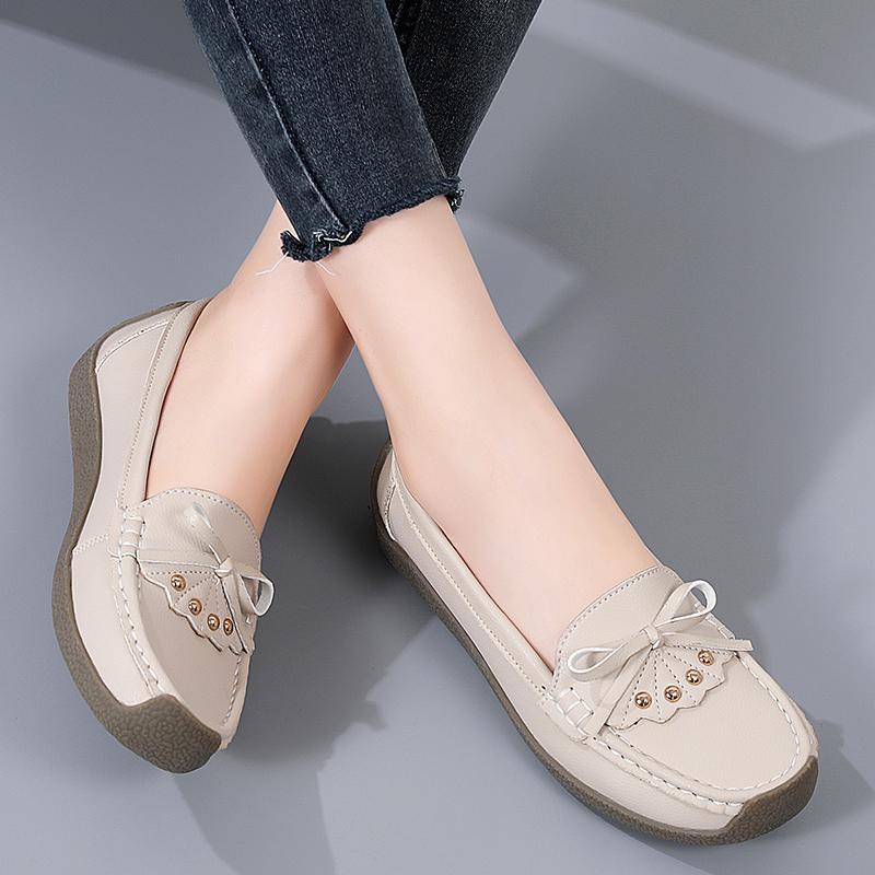 Женские мокасины, лоферы, кожаные, для вождения, удобные, на плоской подошве, повседневные, без застежек, для ходьбы, в минималистичном стиле, для беременных мам