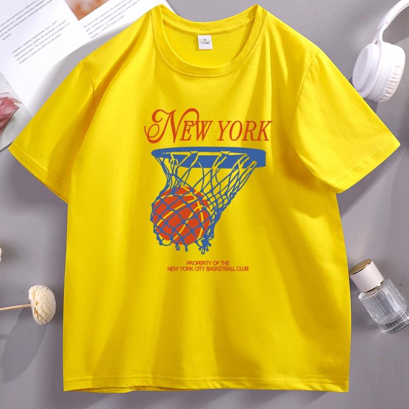 Funny New York Basketball TShirt Causal Streetwear T Shirt Suitable for Both Unisex and Unisex Summer Style Loose Tee