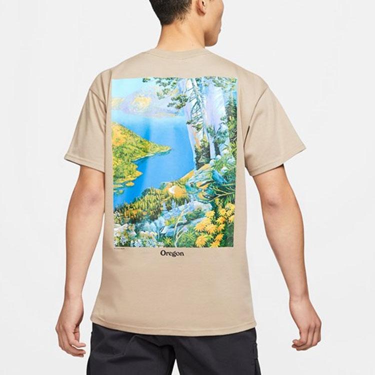 Nike ACG T Shirts Men's Khaki Crew Neck Moderate Straight Fit DA4878-247