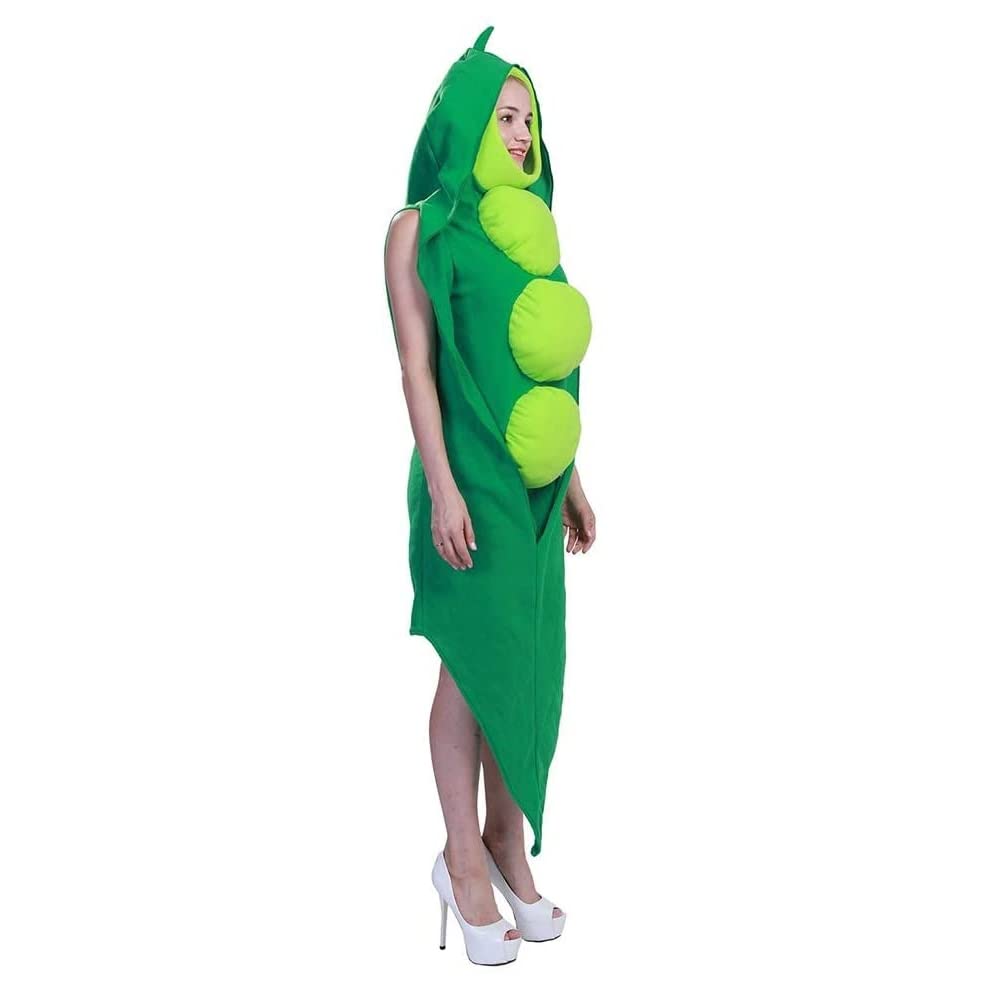 mrcos Green Pea/Edamame Soybean Cosplay Vegetable Costume Kigurumi Pea Costume Food Costume Funny Adult Unisex Halloween Christmas