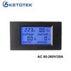 4 In1 20A/100A Digital Meter DC 6.5-100V Voltmeter Ammeter AC80-260V Volt Amp Meter Voltage Current Indicator Power Meter
