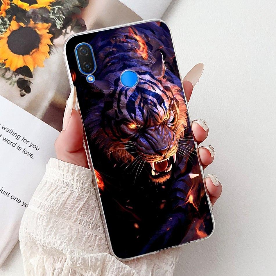 Для Huawei Nova 3i INE-LX1 INE-LX2 Чехол для телефона с рисунком «Крутой Дракон и Тигр» Для Huawei Nova3i Мягкие силиконовые TPU чехлы