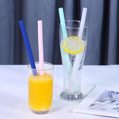 6 шт. Силиконовые трубочки Гибкие прозрачные силиконовые трубочки со щеткой для чистки Многоразовые трубочки для напитков и сока Трубочки для питья молока