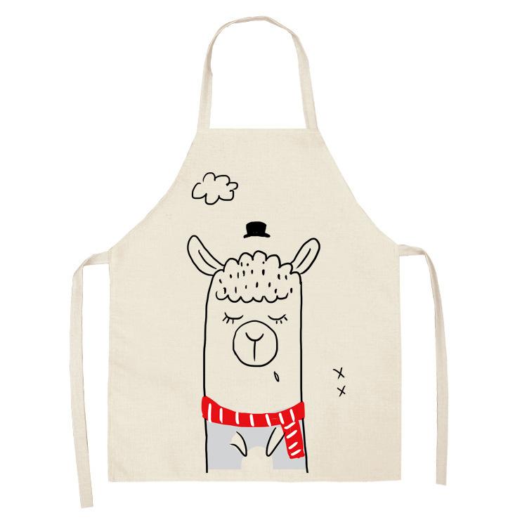 Children's Stick Figure Apron Cartoon Linen Apron Aprons for Women Baking Accessories Apron for Men Cooking Accessories Tablier
