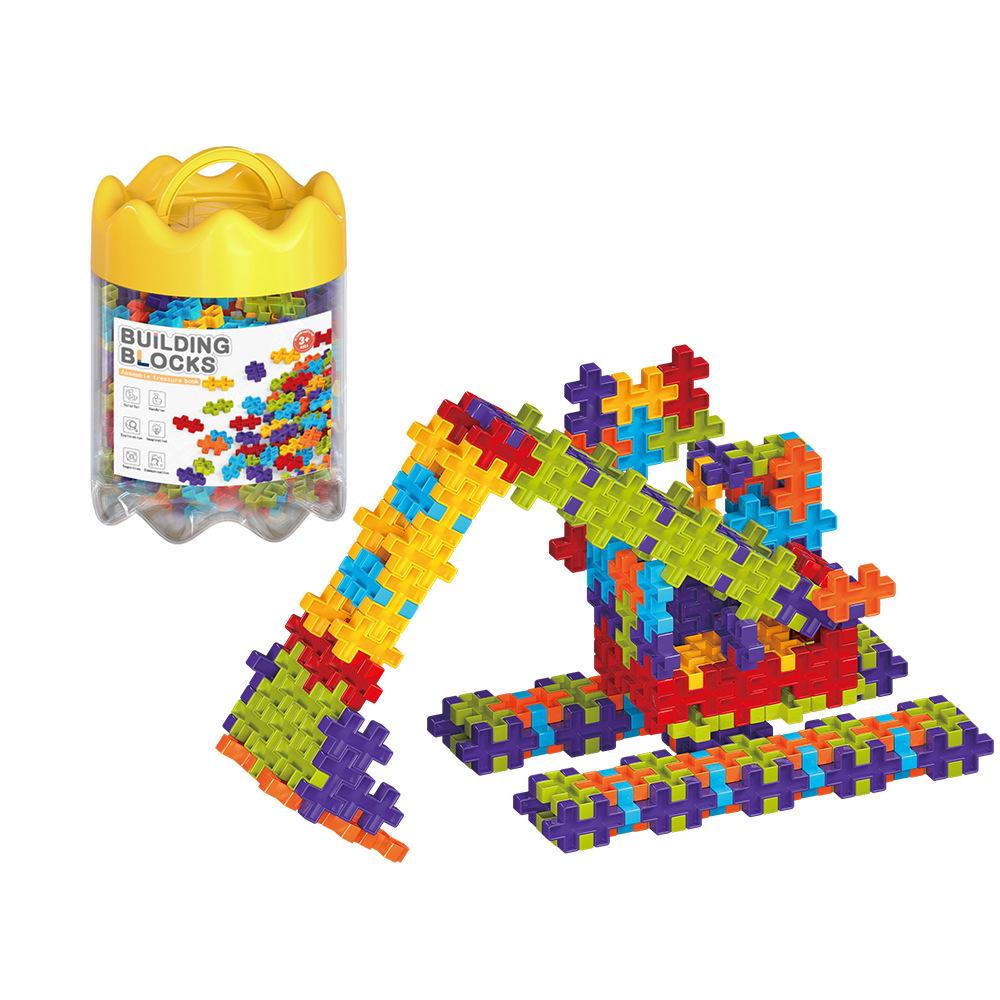 Dual Cross Interlocking Building Blocks 6-Color Mixed Set Preschool Educational STEM Toy Gift for Kids Ages 3-6