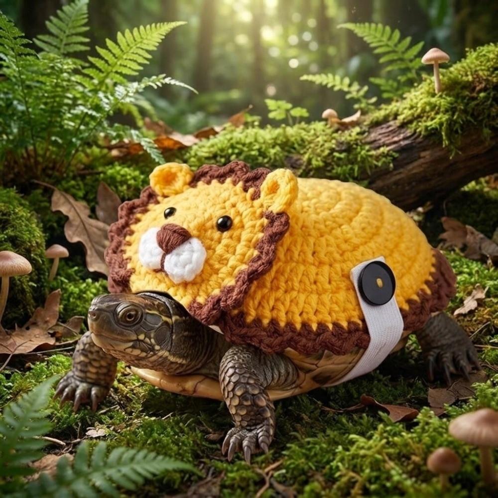 Warm Pet Tortoise Clothes Knitted Small Animal Apparel Cute Tortoise Outfit Winter Season