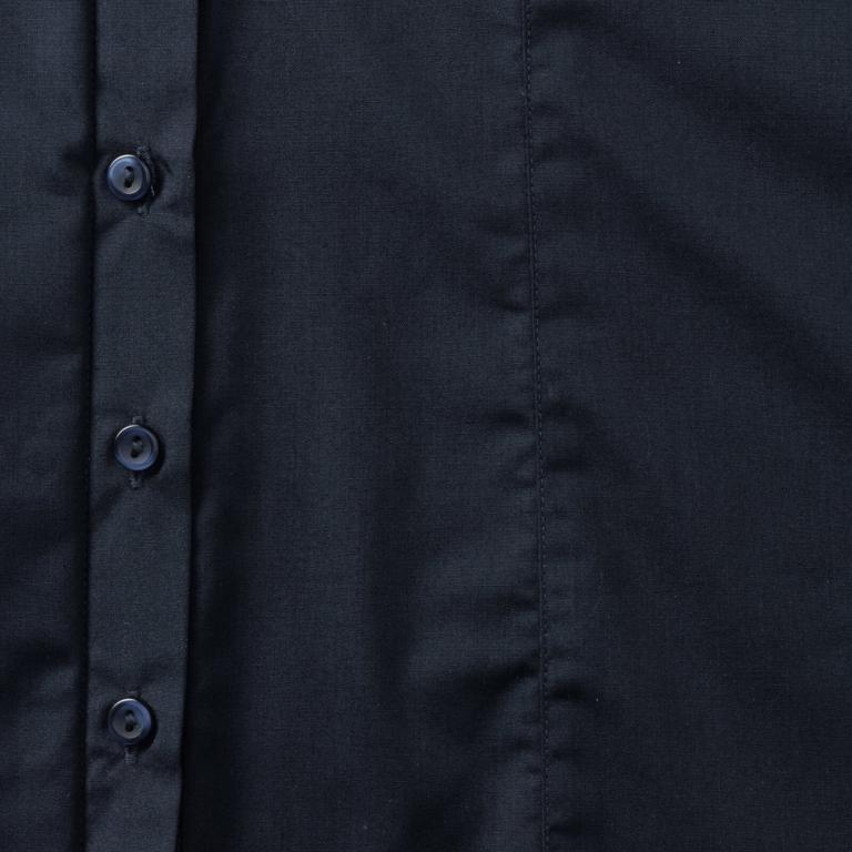 Russell Женская рубашка из поликоттона с короткими рукавами Collection, легкая в уходе приталенная рубашка из поплина