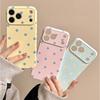 INS Милый чехол в горошек для iPhone 17 16e 16 15 14 13 12 11 Air Pro Max XS XR XSMax Plus Глянцевая пленка Жесткий чехол из поликарбоната