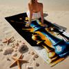Golden Chess King On Black Beach Towel, Super Soft Microfiber, Gift for Her/Him, Birthday, for Pool, Beach, Travel, Home Decor Fan gifts