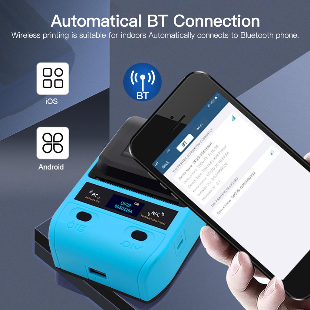 Aibecy DP23 58 мм Портативный термопринтер Беспроводная доставка Экспресс-принтер для доставки посылка