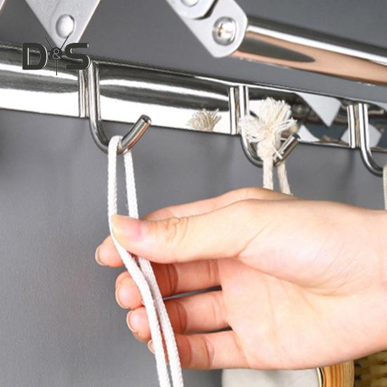 Wall-Mounted Drying Rack Rustproof Corrosion Resistant Expandable Retractable Easy Installation Bathroom Laundry Rack