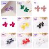 Wedding Ear Hook Petal Stud Earrings Bohemia Spray Paint Ear Stud Dangle Flower Earrings Ear Studs