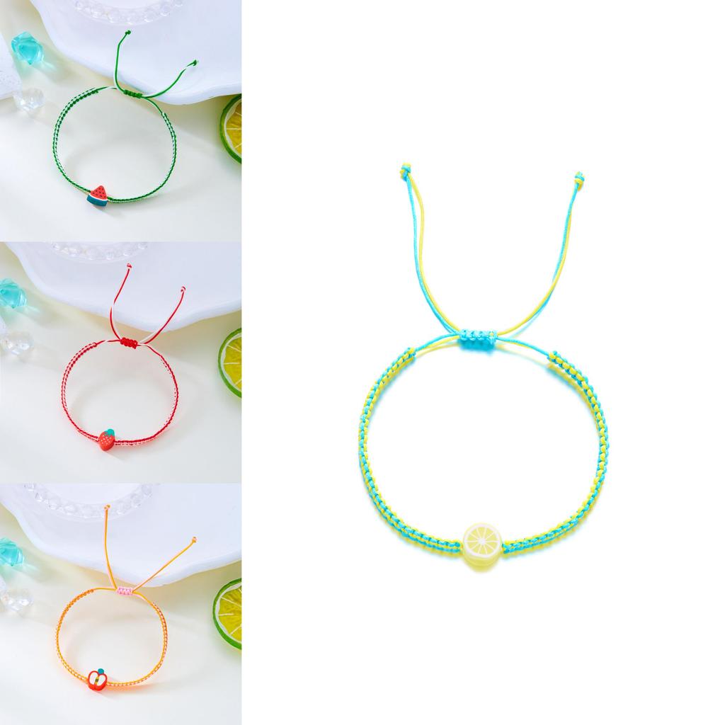 Summer Fruit Bracelet With Handmade Soft Clay For Women And Friendship Gifts