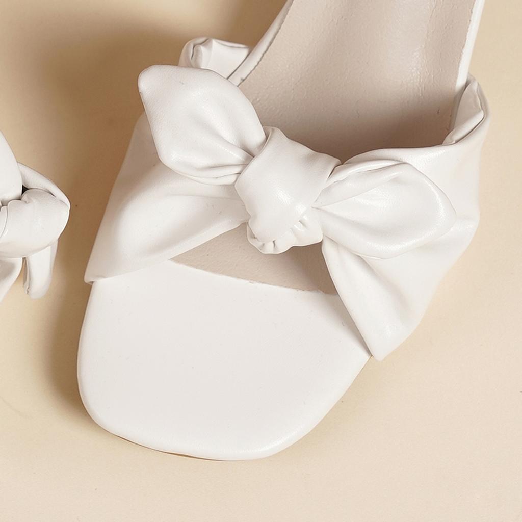 Летняя горячая распродажа обуви для женщин, женские сандалии с бантом-бабочкой, ремешком с пряжкой, квадратным носком, женские туфли на высоком каблуке, однотонные сандалии для дам