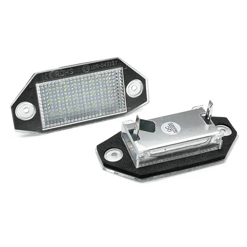 2Pcs White LED License Plate Light For Ford Mondeo MK3 2000 2001 2002 2003 2004 2005 2006 2007 Number Plate Lamp