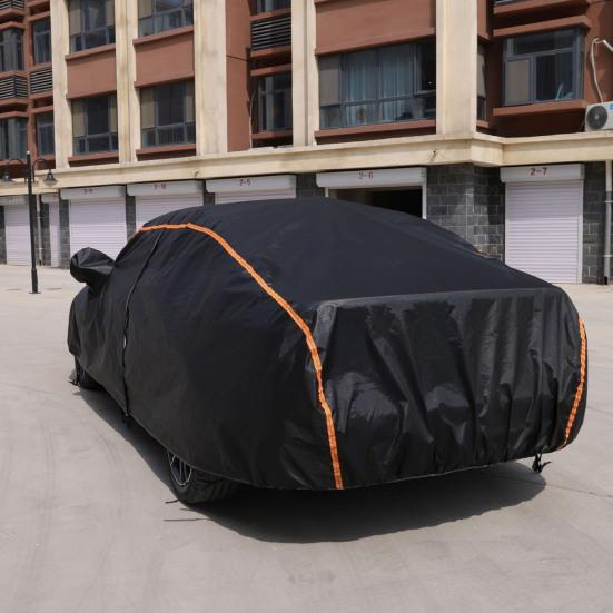 Автомобильный чехол со светоотражающими полосками, защита от ультрафиолета, простая установка, прочный, для улицы, от дождя и солнца