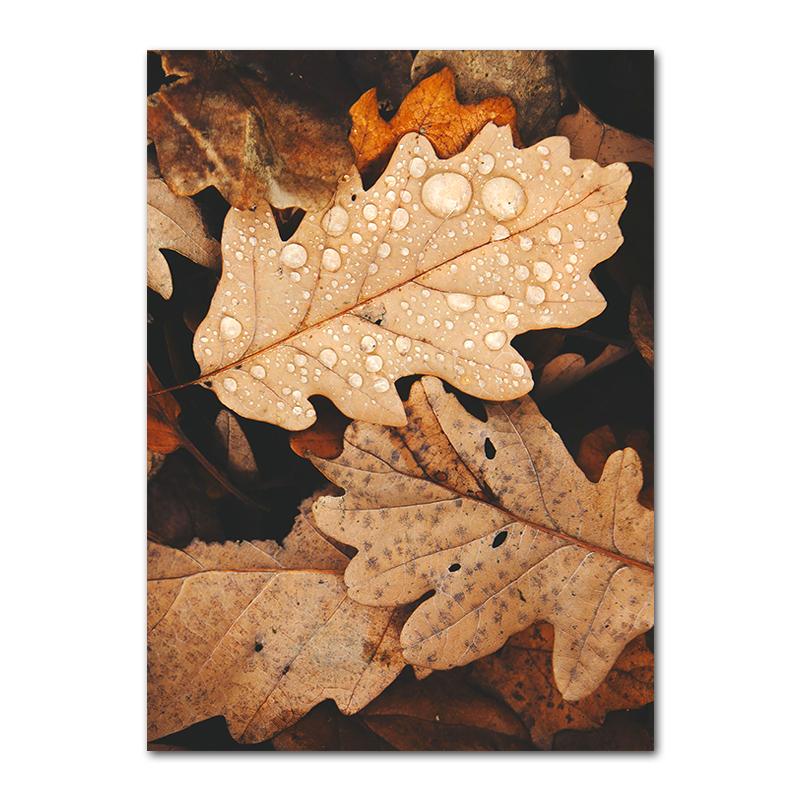 Autumn Decoration Canvas Poster Yellow Leaves Fall View Wall Art Print Pumpkin Halloween Picture Living Room Home Decor