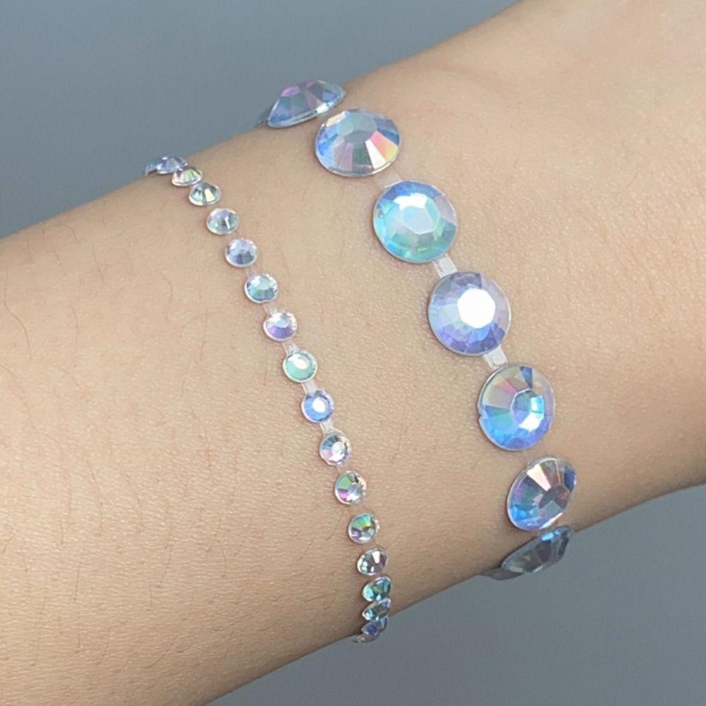 Стразы полоска наклейка клейкая наклейка лицо временные татуировки наклейки украшения для волос стразы