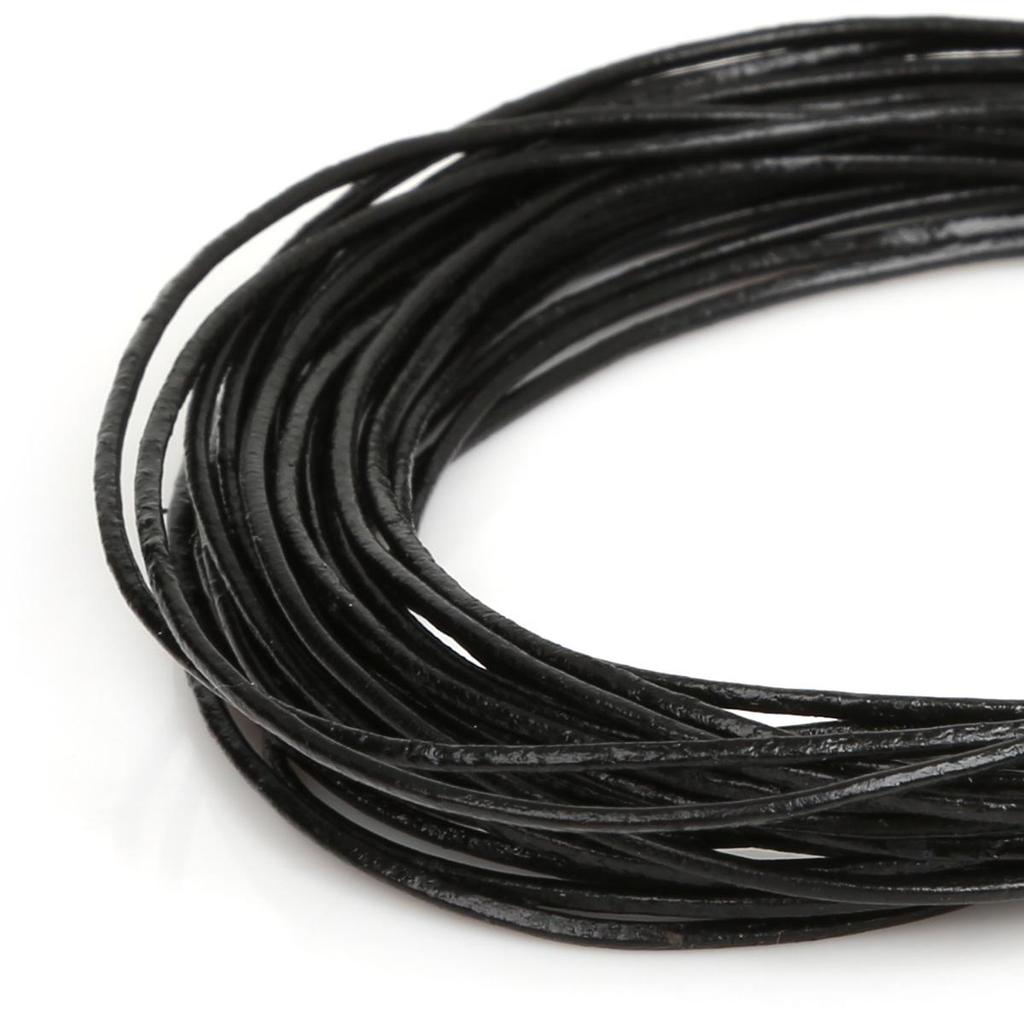 Натуральная круглая кожаная нить для изготовления браслетов, ювелирных изделий, DIY, шнур, шнур