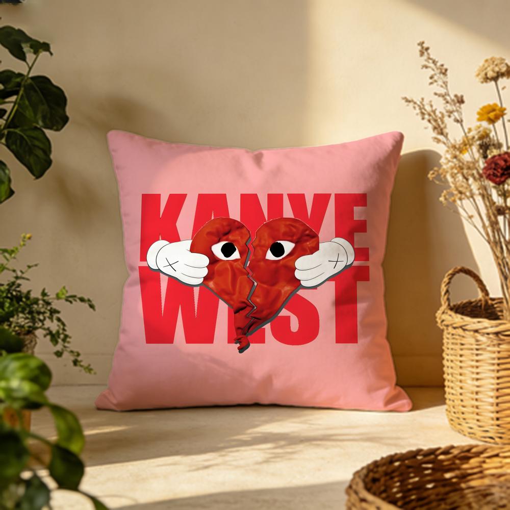 Popular KKanye Wester Cushion Cover Versatile DoubleSided Pillow Case Fit for Sofa Bed Car  Daily Decor