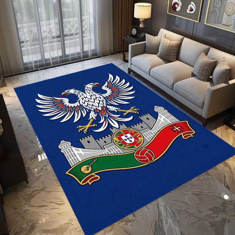 Portuguese Heritage Emblem carpet printing Living room and bedroom mats Dormitory decoration Doormat Christmas gifts